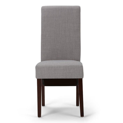 Cloud Grey Linen Style Fabric | Avalon Deluxe Parson Dining Chair (Set of 2)