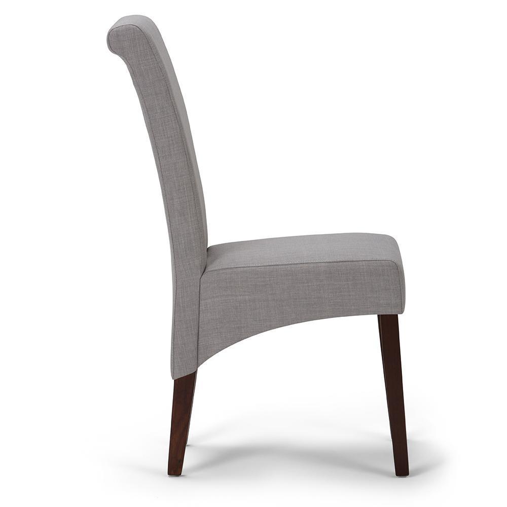 Cloud Grey Linen Style Fabric | Avalon Deluxe Parson Dining Chair (Set of 2)