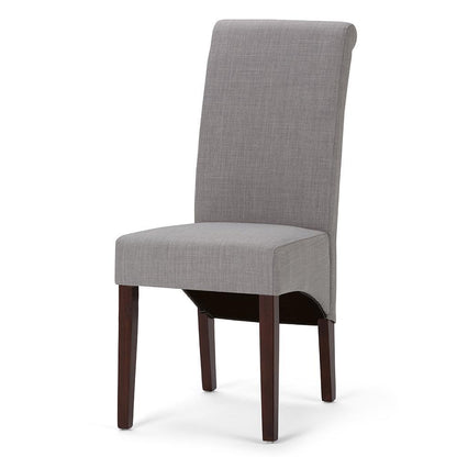 Cloud Grey Linen Style Fabric | Avalon Deluxe Parson Dining Chair (Set of 2)