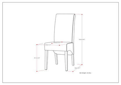 Light Beige Linen Style Fabric | Avalon Deluxe Parson Dining Chair (Set of 2)