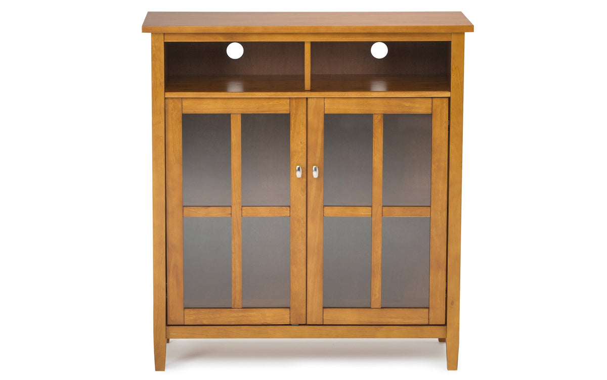 Light Golden Brown | Warm Shaker 44-inch Storage Bench and 39-inch Cabinet
