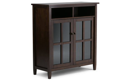 Brunette Brown | Warm Shaker 44-inch Storage Bench and 39-inch Cabinet