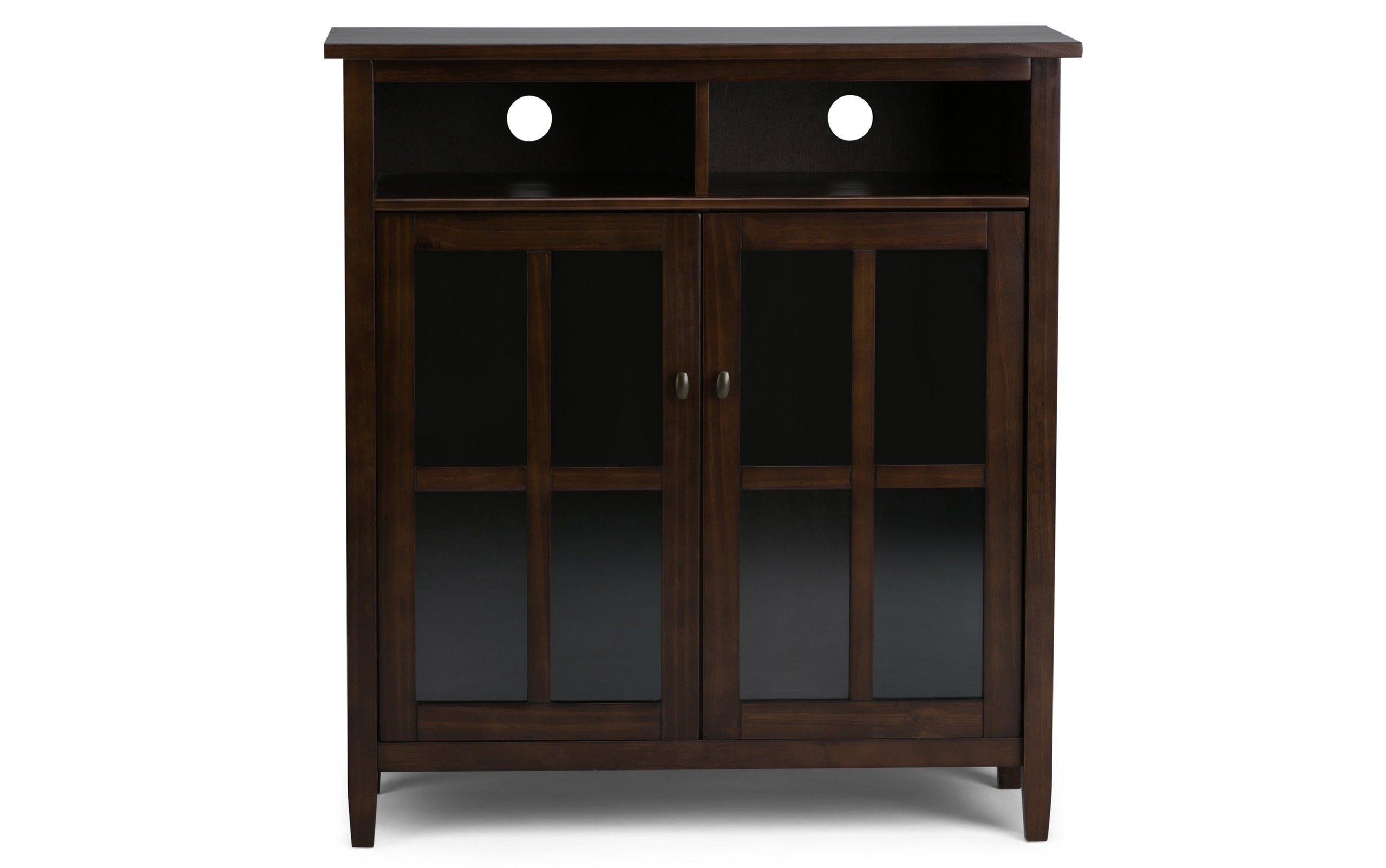 Brunette Brown | Warm Shaker 44-inch Storage Bench and 39-inch Cabinet