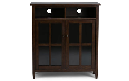 Brunette Brown | Warm Shaker 44-inch Storage Bench and 39-inch Cabinet