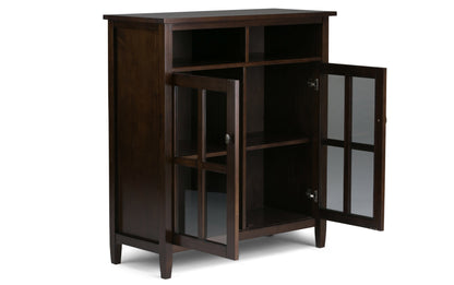 Brunette Brown | Warm Shaker 44-inch Storage Bench and 39-inch Cabinet