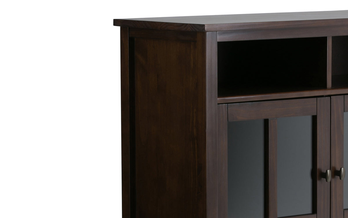 Brunette Brown | Warm Shaker 44-inch Storage Bench and 39-inch Cabinet