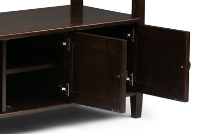 Brunette Brown | Warm Shaker 44-inch Storage Bench and 39-inch Cabinet