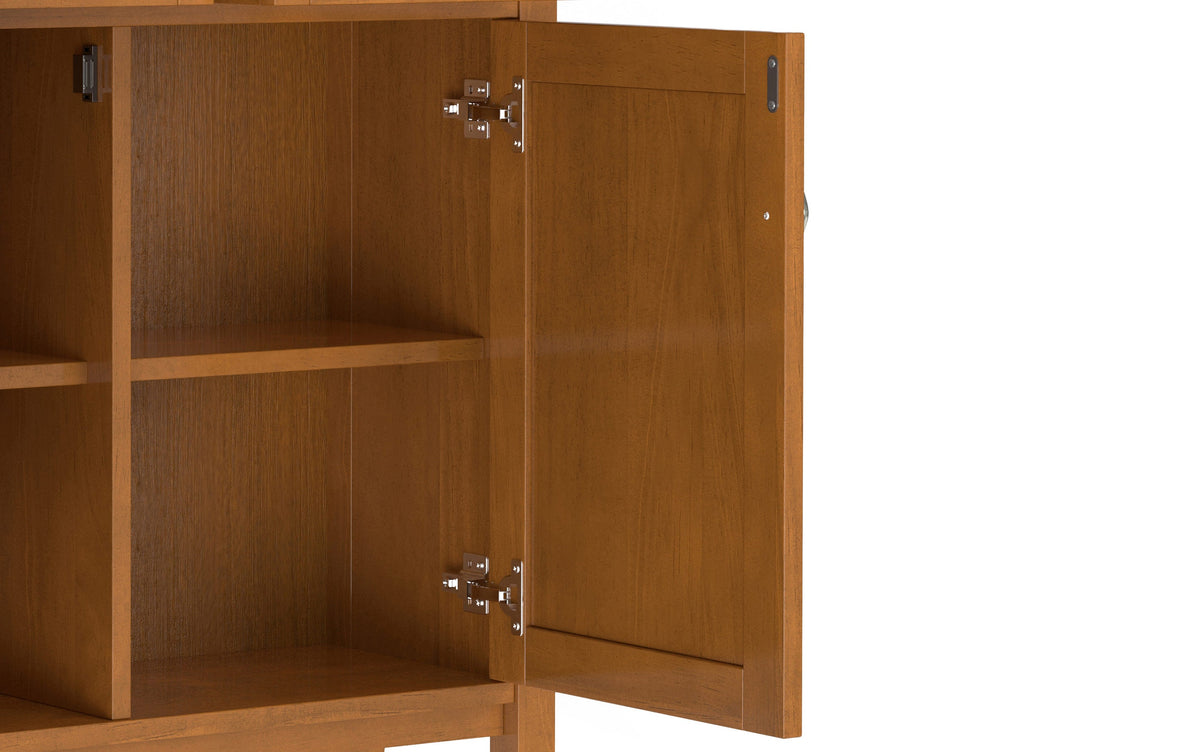 Light Golden Brown | Warm Shaker 44-inch Storage Bench and 36-inch Cabinet