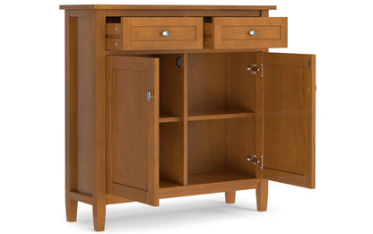 Light Golden Brown | Warm Shaker 44-inch Storage Bench and 36-inch Cabinet