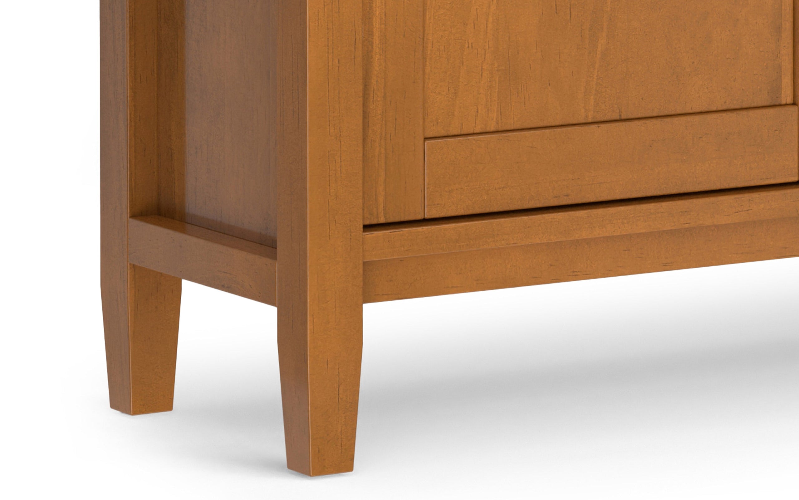 Light Golden Brown | Warm Shaker 44-inch Storage Bench and 36-inch Cabinet
