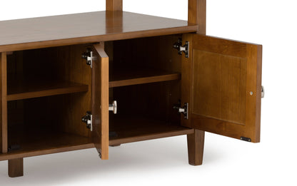 Light Golden Brown | Warm Shaker 44-inch Storage Bench and 36-inch Cabinet