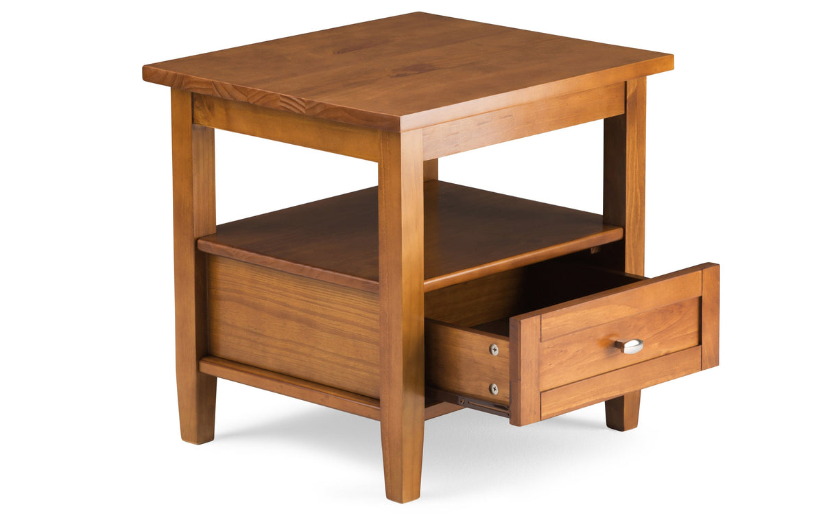 Light Golden Brown | Warm Shaker 36 inch Coffee Table with 20 inch End Tables (Set of 3)
