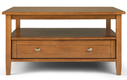 Light Golden Brown | Warm Shaker 36 inch Coffee Table with 20 inch End Tables (Set of 3)