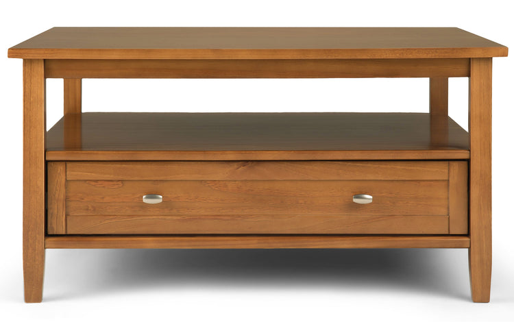 Light Golden Brown | Warm Shaker 36 inch Coffee Table with 20 inch End Tables (Set of 3)