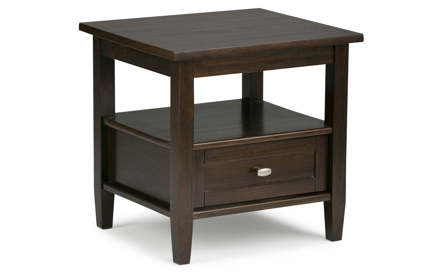 Brunette Brown | Warm Shaker 36 inch Coffee Table with 20 inch End Tables (Set of 3)