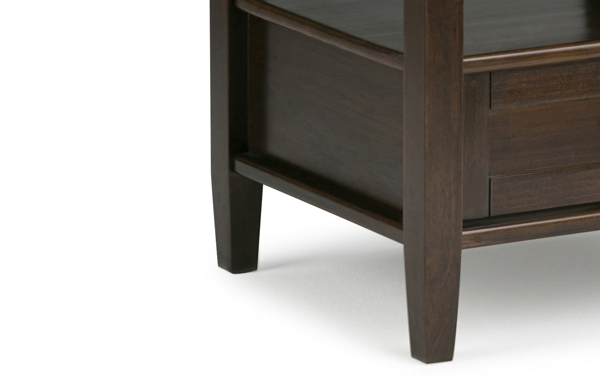 Brunette Brown | Warm Shaker 36 inch Coffee Table with 20 inch End Tables (Set of 3)
