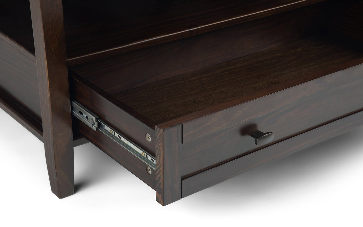 Brunette Brown | Warm Shaker 36 inch Coffee Table with 20 inch End Tables (Set of 3)