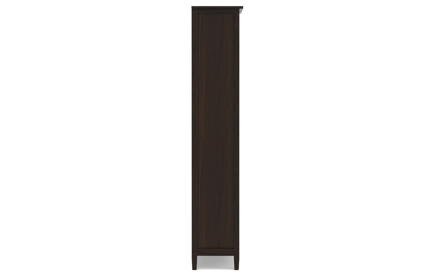 Brunette Brown | Warm Shaker 72W TV Stand with Set of Two 26W 5 Shelf Bookcases