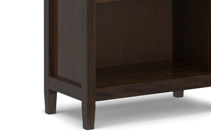 Brunette Brown | Warm Shaker 72W TV Stand with Set of Two 26W 5 Shelf Bookcases