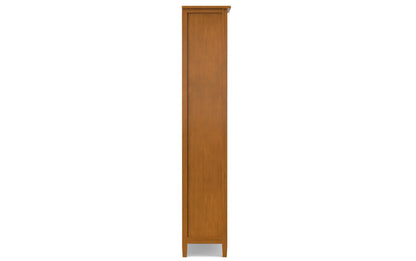Light Golden Brown | Warm Shaker 47W Tall TV Stand with Set of Two 26W 5 Shelf Bookcases
