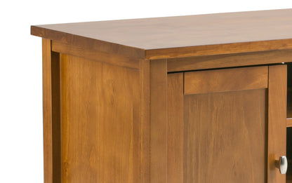 Light Golden Brown | Warm Shaker 47W Tall TV Stand with Set of Two 26W 5 Shelf Bookcases