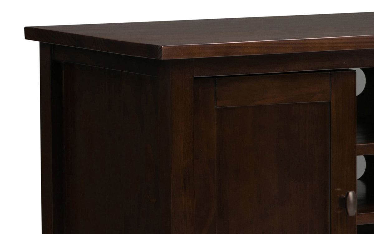 Brunette Brown | Warm Shaker 47W Tall TV Stand with Set of Two 26W 5 Shelf Bookcases