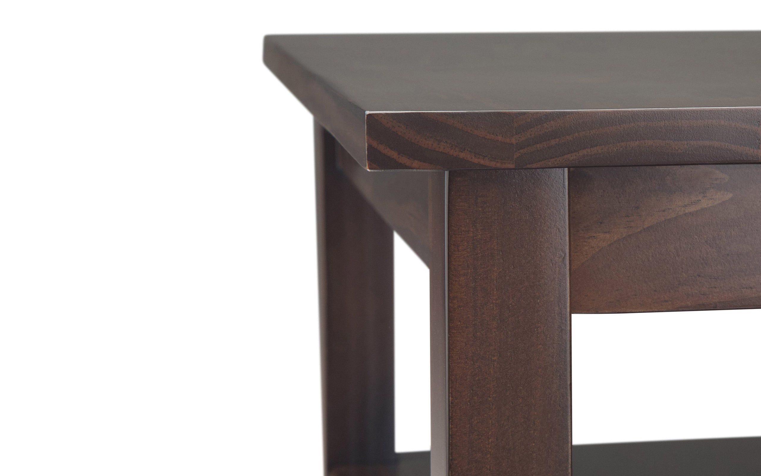 Brunette Brown | Warm Shaker 14 inch Narrow End Table (Set of 2)