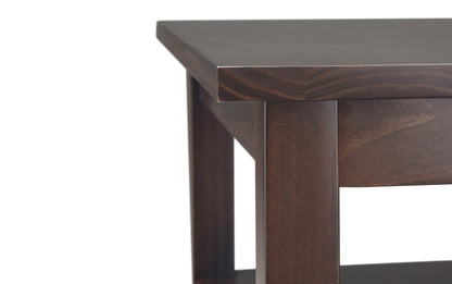 Brunette Brown | Warm Shaker 14 inch Narrow End Table (Set of 2)