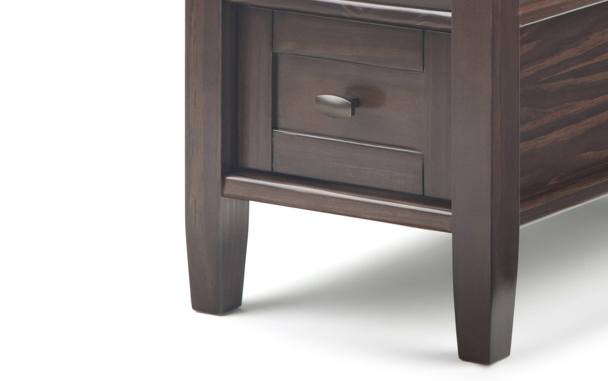 Brunette Brown | Warm Shaker 14 inch Narrow End Table (Set of 2)