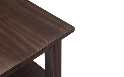 Brunette Brown | Warm Shaker 14 inch Narrow End Table (Set of 2)