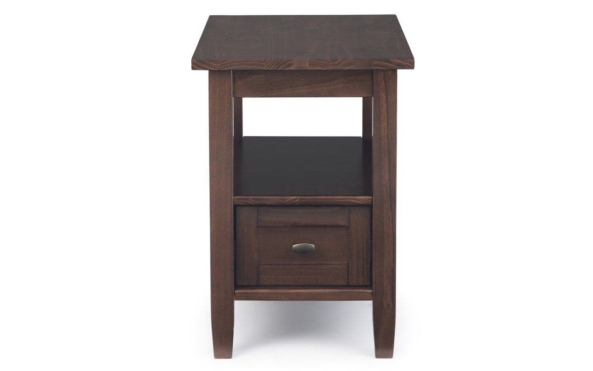 Brunette Brown | Warm Shaker 14 inch Narrow End Table (Set of 2)