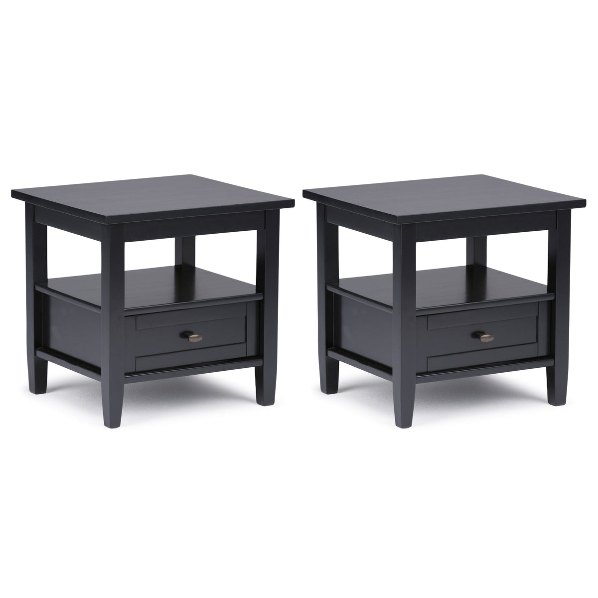 Black | Warm Shaker 20 inch End Table (Set of 2)