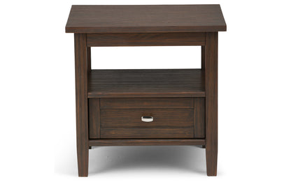 Farmhouse Brown | Warm Shaker 20 inch End Table (Set of 2)