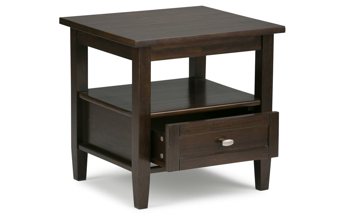 Brunette Brown | Warm Shaker 20 inch End Table (Set of 2)