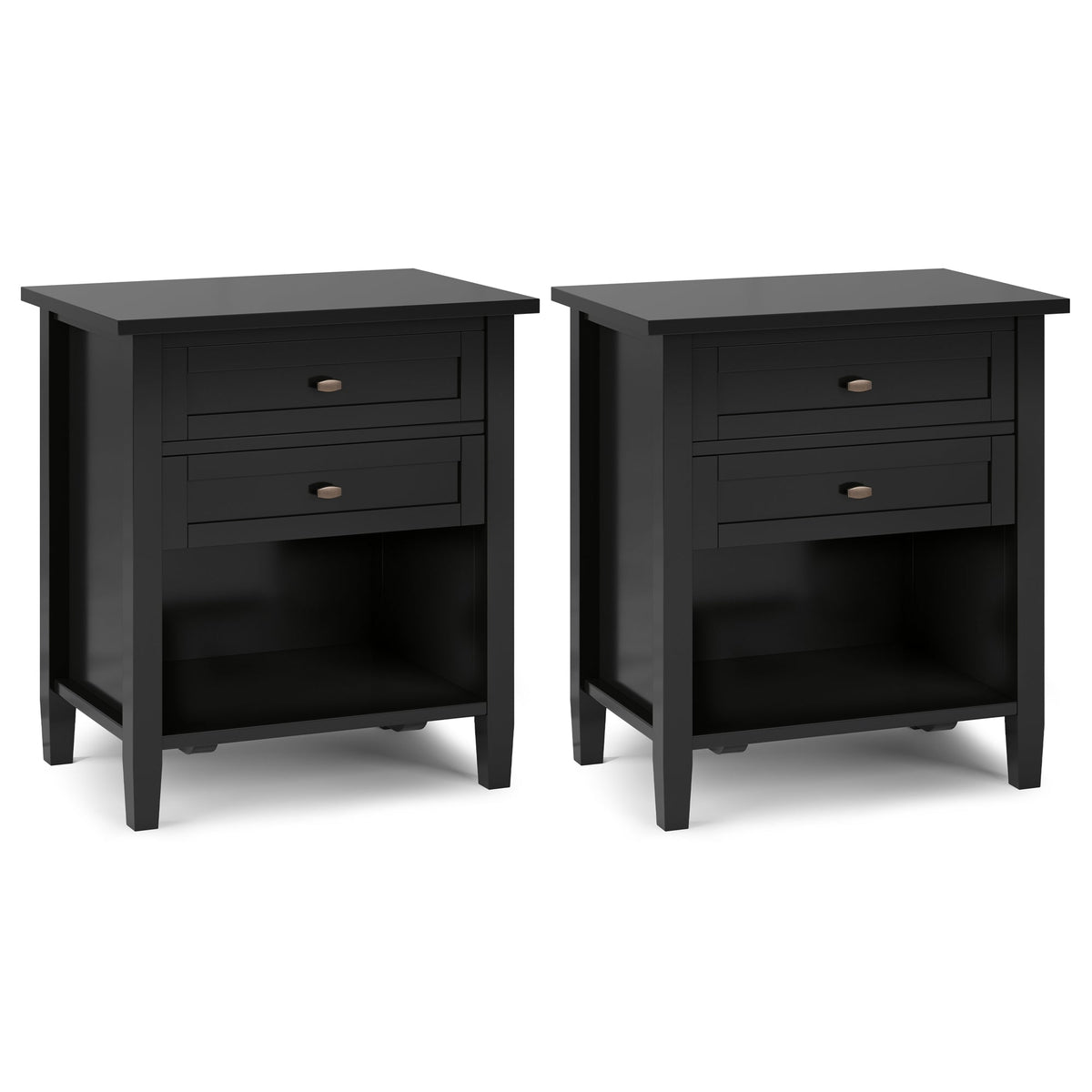 Black | Warm Shaker 24 inch Night Stand (Set of 2)
