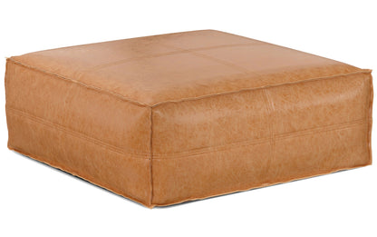 Distressed Camel Brown | Brody Extra Large Coffee Table Pouf