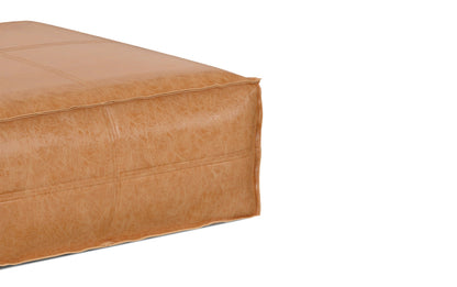 Distressed Camel Brown | Brody Extra Large Coffee Table Pouf