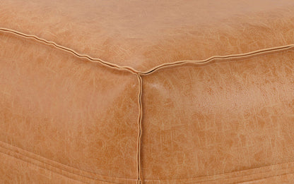 Distressed Camel Brown | Brody Extra Large Coffee Table Pouf