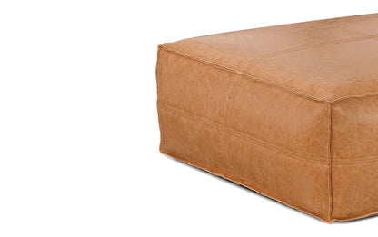 Distressed Camel Brown | Brody Extra Large Coffee Table Pouf