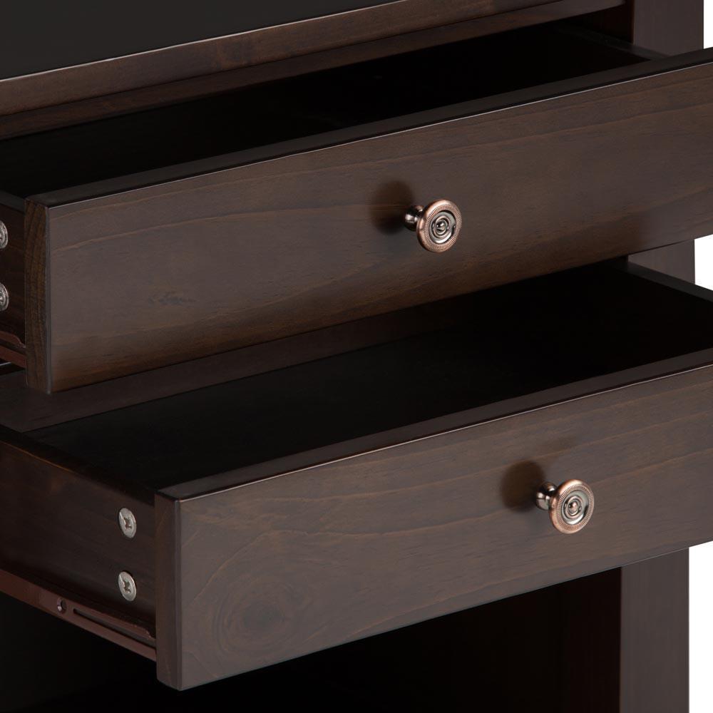 Brunette Brown | Carlton Bedside Table