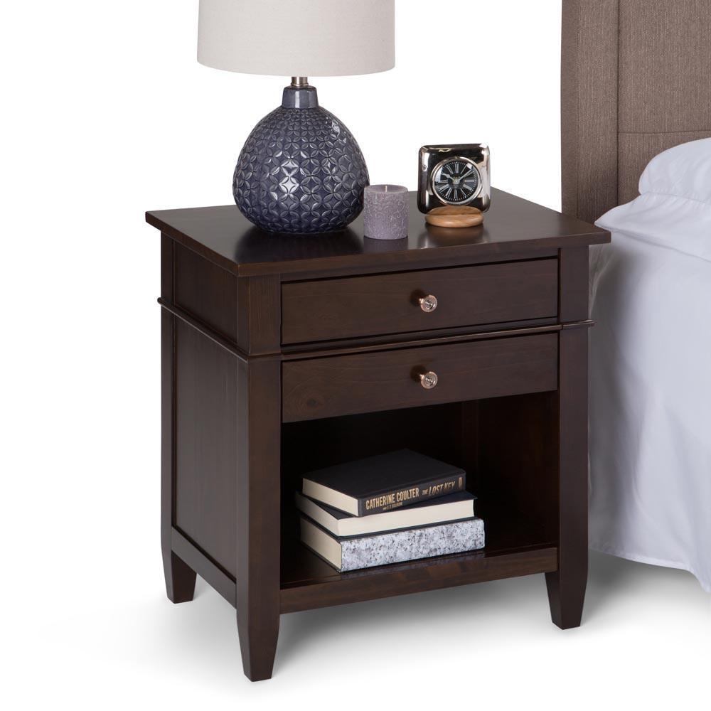 Brunette Brown | Carlton Bedside Table