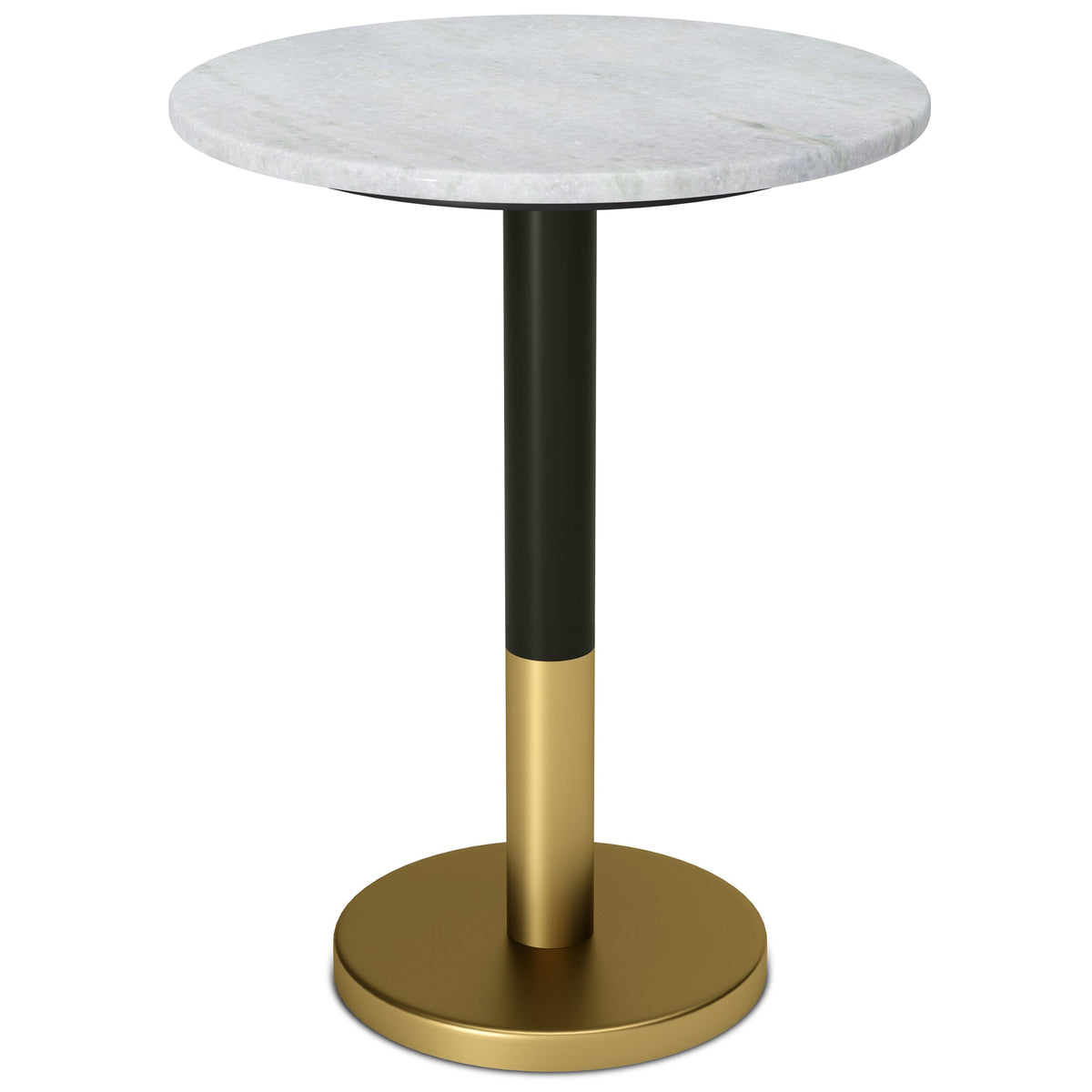 White Marble/Black/Gold | Evans  Marble Side Table