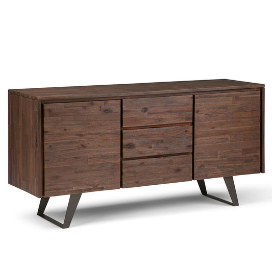 Distressed Charcoal Brown Acacia | Lowry Sideboard Buffet