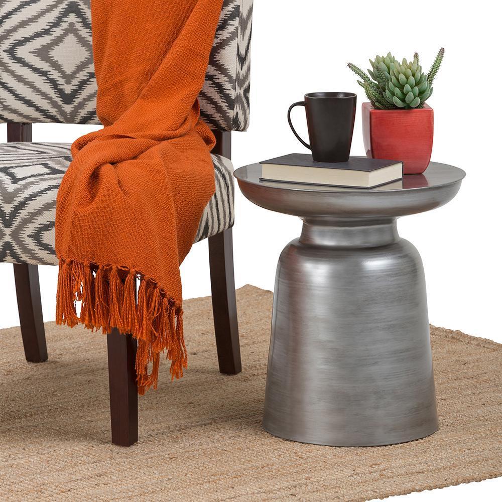 Silver 17 inch | Toby Metal Accent Table