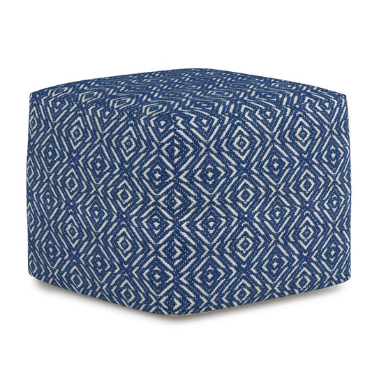Blue/Natural | Graham Square Pouf