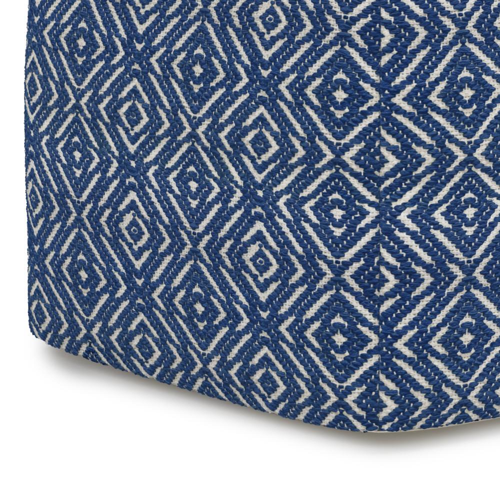 Blue/Natural | Graham Square Pouf