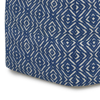 Blue/Natural | Graham Square Pouf