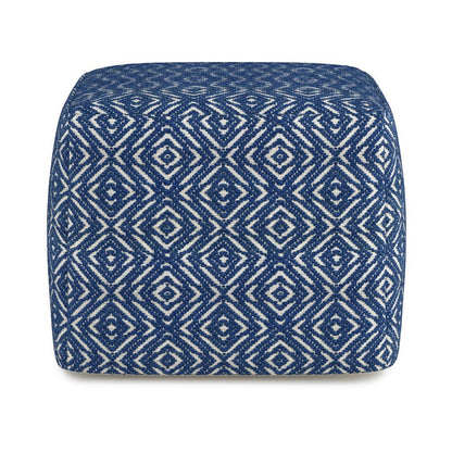 Blue/Natural | Graham Square Pouf