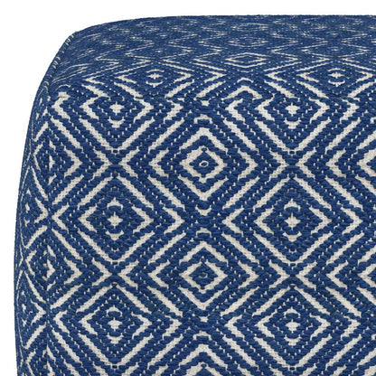 Blue/Natural | Graham Square Pouf