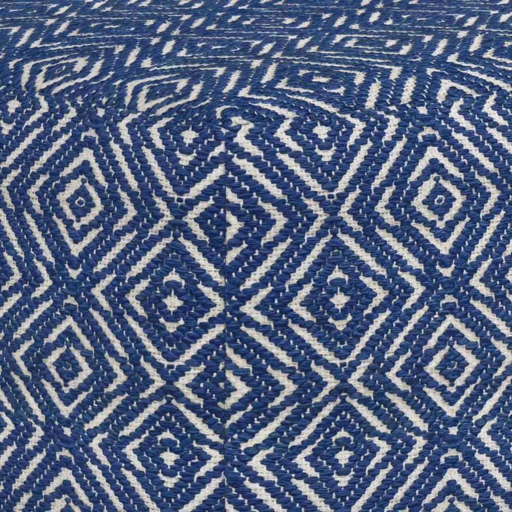 Blue/Natural | Graham Square Pouf
